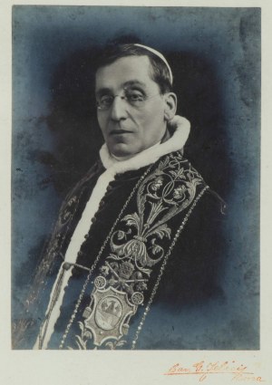 Papa Benedetto XV (Giacomo Paolo Giovanni Battista della Chiesa ; Gênes, 21 novembre 1854 - Rome, 22 janvier 1922)