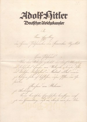 Hitler, Adolf (Braunau am Inn, Austria Superiore, 20 kwietnia 1889 - Berlino 30 kwietnia 1945)