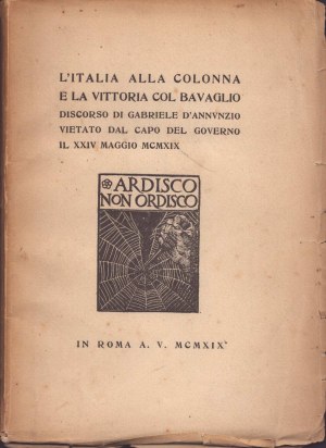 D'annunzio, Gabriele (Pescara, 12 mars 1863 - Gardone Riviera, 1º mars 1938)