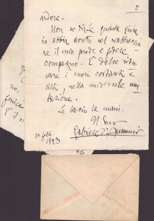 d'Annunzio Gabriele (Pescara, 12 marzo 1863 - Gardone Riviera, 1º marzo 1938)
