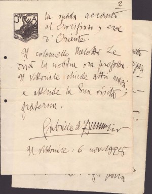 d'Annunzio, Gabriele (Pescara, 12 Marzo 1863 - Gardone Riviera, 1 Marzo 1938)