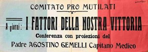 Padre Gemelli, Agostino (Edoardo Gemelli - Miláno, 18. júna 1878 - Miláno, 15. júla 1959)