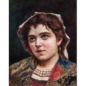 Vincent Lukaszewicz (1861-1931), Porträt eines Mädchens