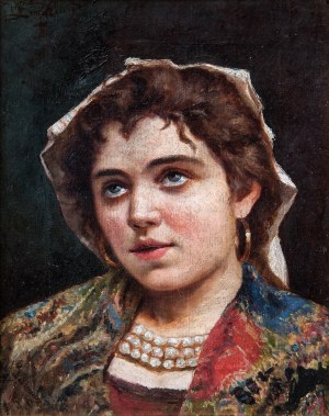 Vincent Lukaszewicz (1861-1931), Porträt eines Mädchens