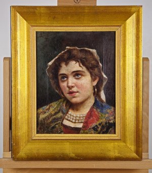 Vincent Lukaszewicz (1861-1931), Porträt eines Mädchens
