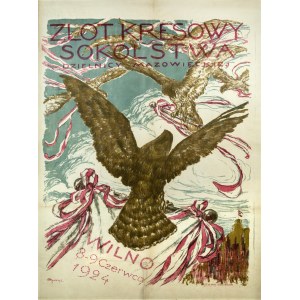 Ferdinand Ruszczyc (1870 - 1936), Affiche Réunion de la société Sakalas à Vilnius en 1924.