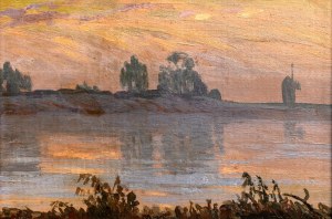 Adomas Varnas (1879-1979), Soirée au bord du lac