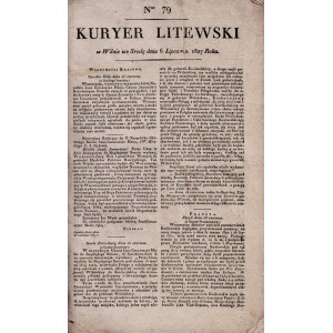 Kuryer Litewski, 1827, Kuryer Litewski - pierwszy i najdłużej ukazujący się tygodnik na Litwie (przez około 150 lat), wydawany w Wilnie w latach 1760-1789 i 1796-1840.