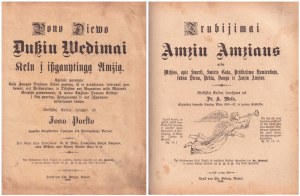 Porsto ir Melio mišių knygos, 1899, Porstas, Johanas (Porst, Johann, 1668-1728). Pono Diewo Dusziu Wedimai kelu i iszganytinga amzia Memel : Druck von Chr. Gedrat, 1899 (I-oji laida). 64, 800 p., iliustr.