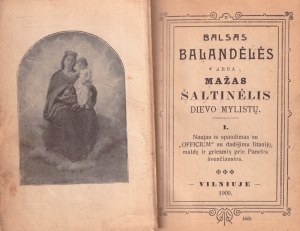 Il più popolare libro di preghiere lituano, 1909, La voce della colomba, o Una piccola fonte dell'amore di Dio