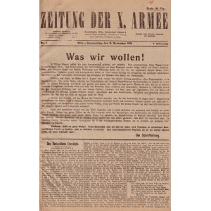 Vokiečių kariuomenės laikraštis Vilniuje, 1915-1916, Zeitung der X. Armee