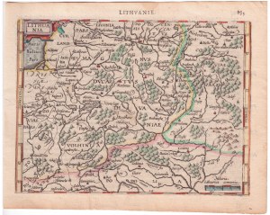 Map of the GDL of Hondius, 1613, LITHUANIA / Lithvanie