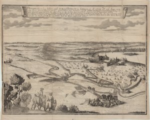 Biržai town and castle, 1705, Prospect von dem Schloss und Ves- tung Birsen in Littauen so 1704 de 16 Aug