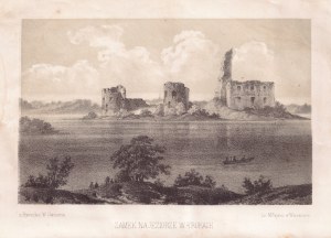 Rovine del castello di Trakai, 1857, Zamek na jeziore w Trokach