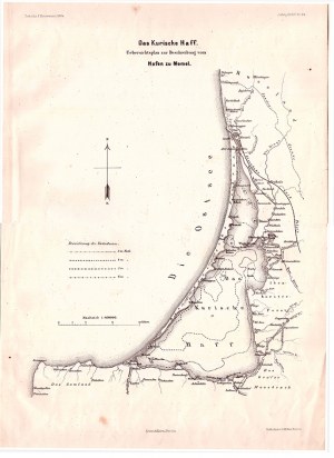 Curonian Spit and Lagoon, 1884, Das Kurische Haff. Uebersichtsplan zur Beschreibung von Hafen zu Memel.