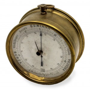 Barometer J. MALECKI / OPTICIEN WILNIE, 3-4 decades of the 20th century, Vilnius. Distributed by Justinas Malecki Optika.