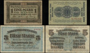 Polen, Satz: 1 Mark und 5 Mark, 4.04.1918, Kaunas