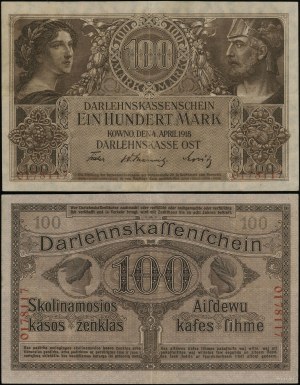 Polska, 100 marek, 4.04.1918, Kowno