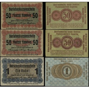 Polska, zestaw: 2 x 50 kopiejek i 1 rubel, 17.04.1916, Poznań