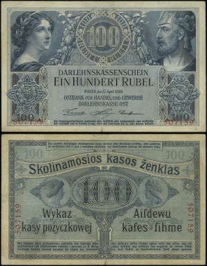 Polsko, 100 rublů, 17.04.1916, Poznaň