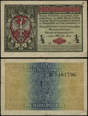 Polska, 1/2 marki polskiej, 9.12.1916