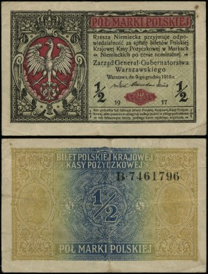 Poland, 1/2 Polish mark, 9.12.1916