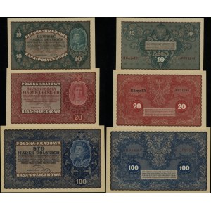 Polska, zestaw 3 banknotów, 23.08.1919