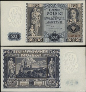 Pologne, 20 zloty, 11.11.1936