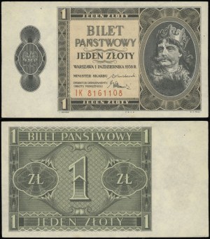 Polska, 1 złoty, 1.10.1938