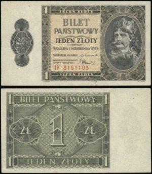 Polonia, 1 zloty, 1.10.1938