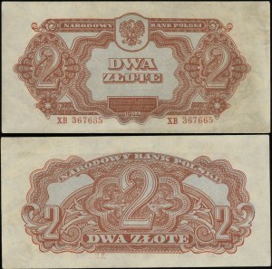 Pologne, 2 zlotys, 1944