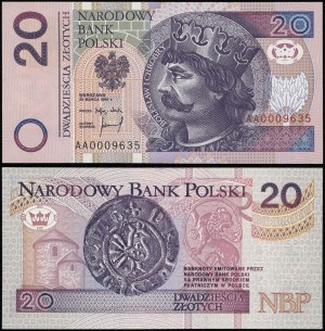 Polska, 20 złotych, 25.03.1994