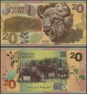 Polonia, banconota di prova PWPW - 20 unità, 2019