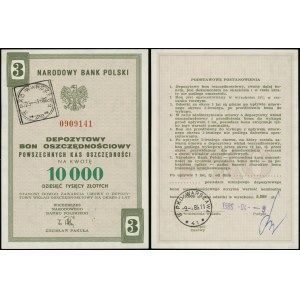 Poland, deposit savings voucher for the amount of PLN 10,000, no date