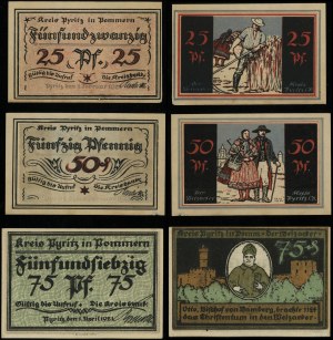 Pommern, Satz: 3 Banknoten, 1921