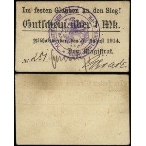 Prusy Zachodnie, 1 marka, 5.08.1914