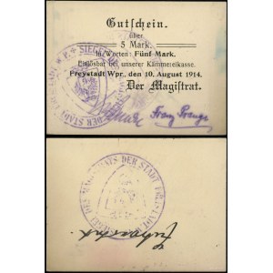 Prusy Zachodnie, 5 marek, 10.08.1914