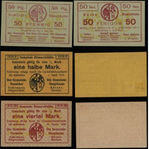 Silésie, ensemble de 3 bons, 1919-1921