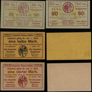 Silesia, set of 3 vouchers, 1919-1921