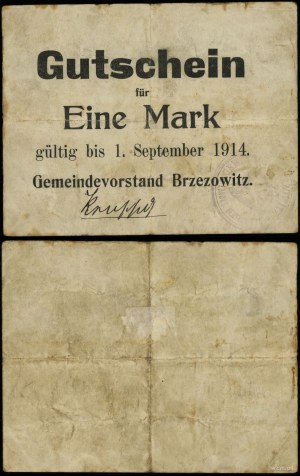 Silésie, 1 mark, valable jusqu'au 01.09.1914