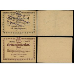 Silésie, ensemble de 2 bons, 1923