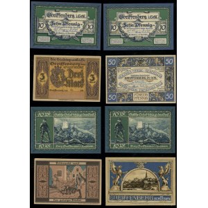 Silésie, set : 2 x 10 fenigs, 50 fenigs, 3 marks, 19.04.1920