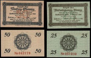 Silesia, set: 25 and 50 fenigs, 1.02.1920