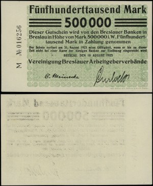 Sliezsko, 500 000 mariek, 10.08.1923