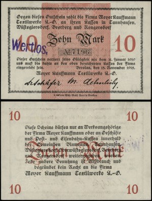 Schlesien, 10 Mark, 15.11.1918