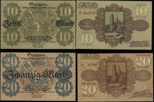 Allemagne, set : 10 marks et 20 marks, 8.11.1918