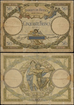 Francia, 50 franchi, 26.01.1933