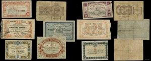 Francie, sada 6 bankovek, 1914-1919