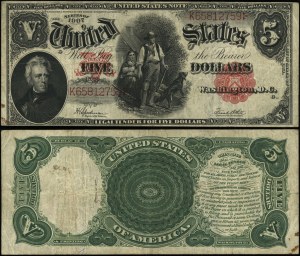 Stati Uniti d'America (USA), 5 dollari, 1907