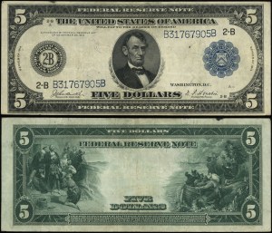 Stati Uniti d'America (USA), 5 dollari, 1914